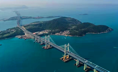 平潭海峽公鐵兩用大橋全景圖